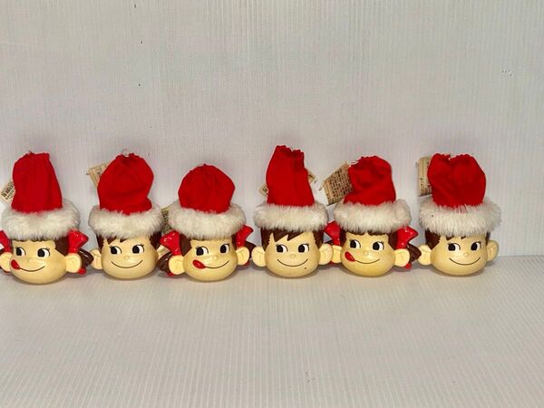 不二家のペコちゃん&ポコちゃん顔方小物入れ6個セット マスコット グッズ