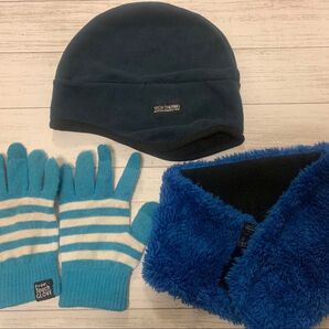 キッズ 防寒3点セット 帽子 マフラー 手袋