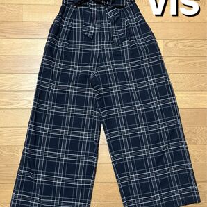 VIS ハイウエストワイドパンツ
