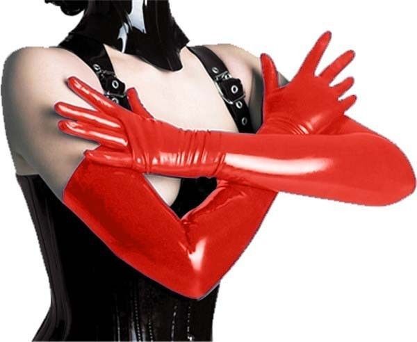 薄手 ボンテージセクシーグローブ pvc エナメル調 コスチュームにも 手袋
