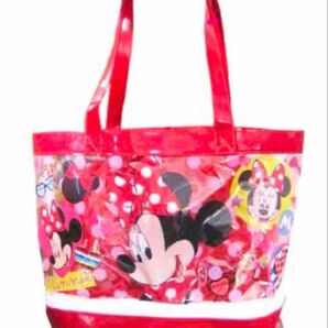 ディズニーミニー巾着付き ビニールバッグ(プールバッグ)【未使用】