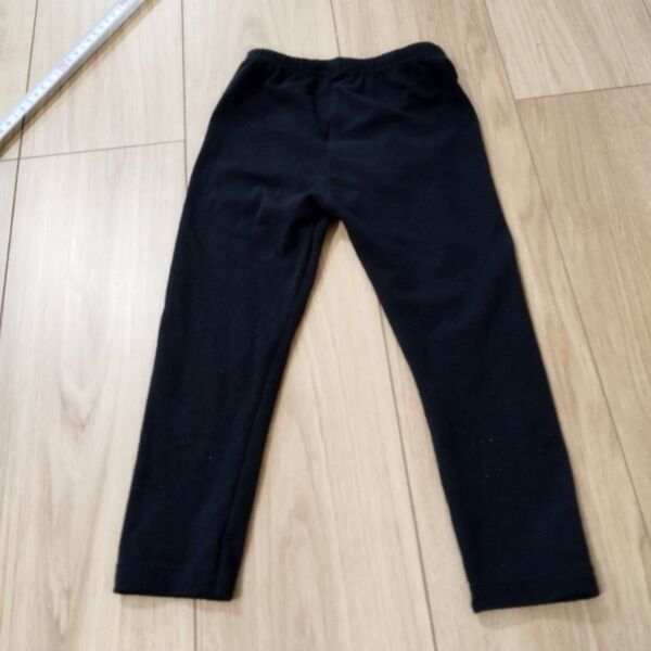 レギンス 100サイズ スパッツ 西松屋 女の子 ブラック 中古 記名なし 多少毛玉あり