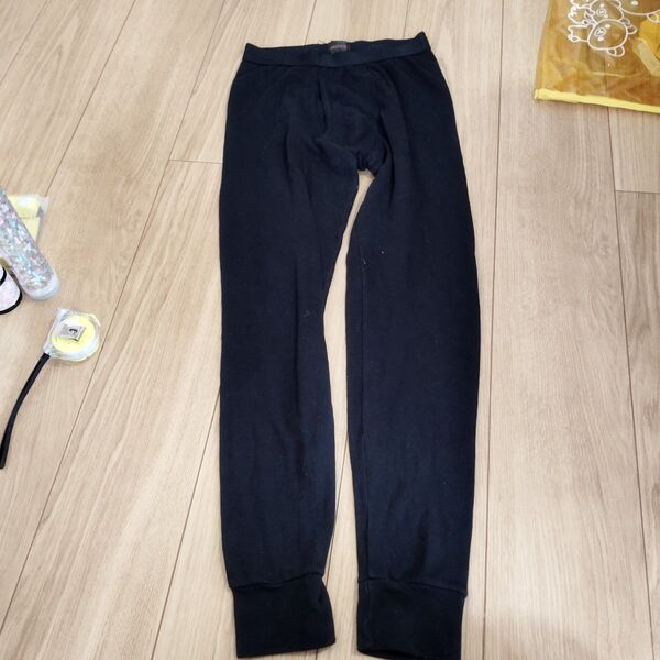 UNIQLO ヒートテック メンズM レギンス ブラック 中古 股引 下ズボン