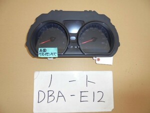 ノート　25年　DBA-E12　スピードメーター　61.168km