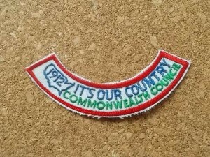 90s USA政治的コミュニティー評議会 刺繍ワッペン/アメリカ大陸ビンテージVoyager旅行スーベニア古着ジャケットのカスタムに！
