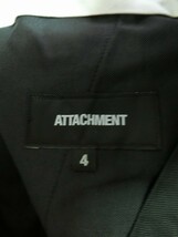 ATTACHMENT セットアップ スーツ ジャケット パンツ 32/4 ブラック #AG52-210/AP52-211 アタッチメント_画像9