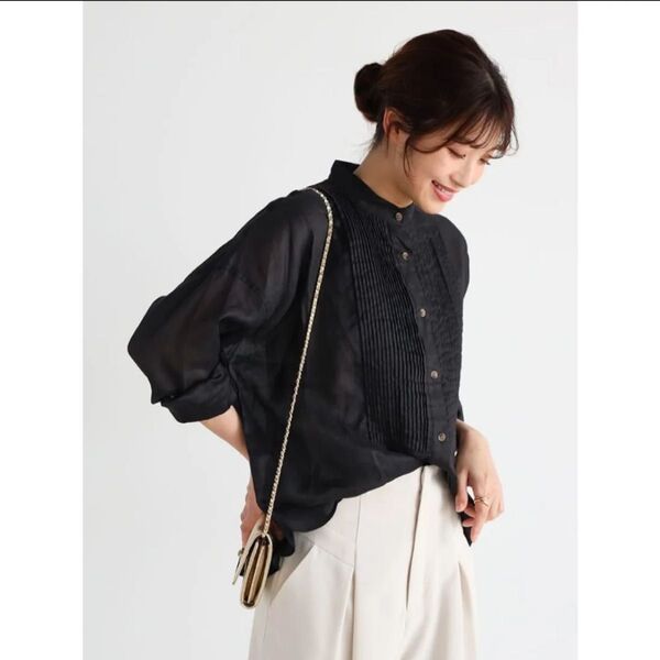 Vin JILKY ピンタックシアーブラウス