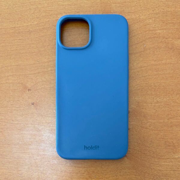 Holdit iPhone13用 ソフトタッチ シリコンケース P ブルー