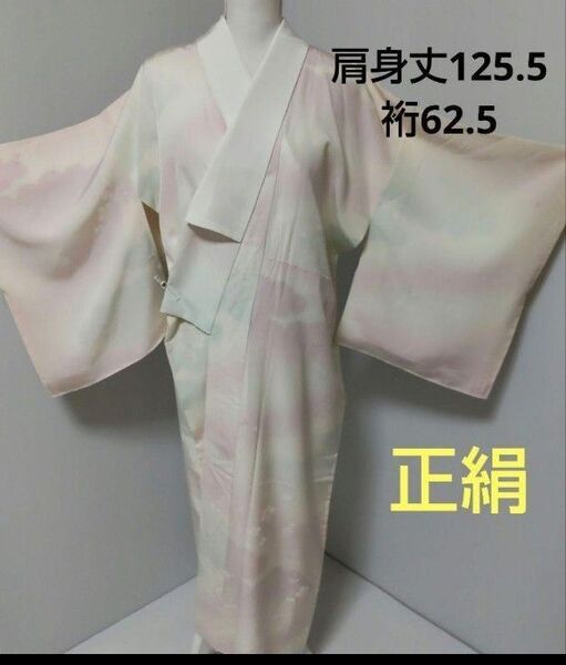 3064 正絹長襦袢 袷 塩瀬半襟付