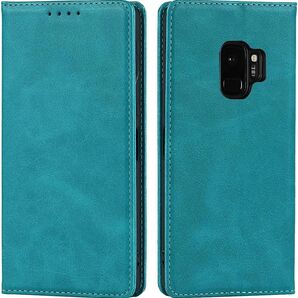 即決可★galaxy s9 ケース 手帳型 スカイブルー
