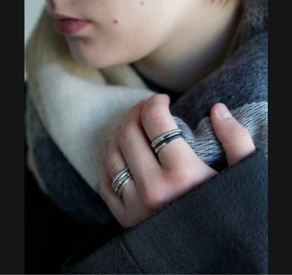 CTHY HERITAGE FLAT RING #ブラック #リング #まとめ ▼素材シルバー950▼サイズ17号