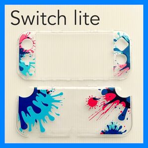【人気デザイン】【新品】ペンキ柄 スイッチライト Switch Lite クリア ハード カバー