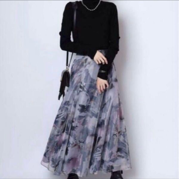【美品】Arpege storyアルページュストーリー 大花チュールスカート M