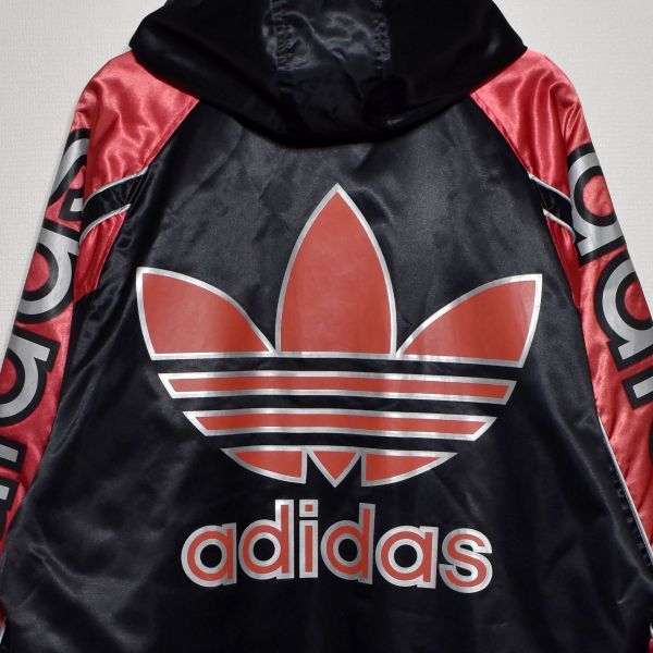 adidas 裏ボア ロングコート黒赤 デサント製 80s 90sビンテージ item