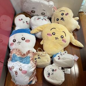 新品タグ付◆ちいかわ ハチワレ うさぎ モモンガBIG ぬいぐるみ クッション バッグ10点セット