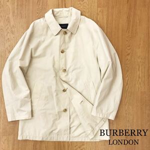 【メンズ48】◆海外直輸入◆BURBERRY LONDON ＊ バーバリー 薄手コート スプリングコート イギリス製 ステンカラーコート スーツコート