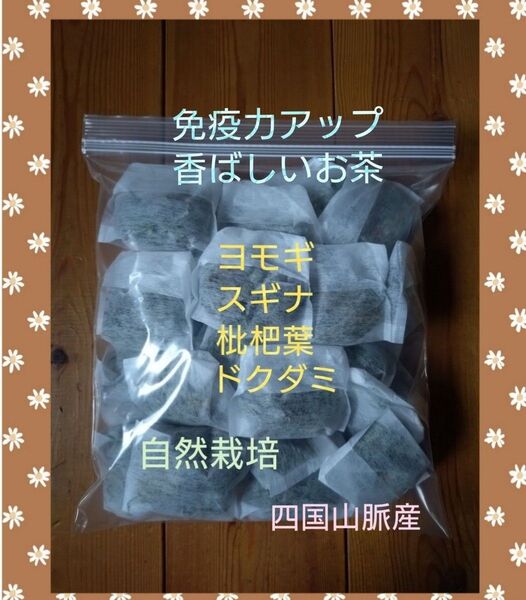 ヨモギ スギナ 枇杷葉 ドクダミのお茶 自然栽培 30パック