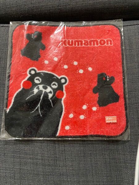 くまモン ミニタオル レッド 20cm×20cm 綿100% 赤1枚