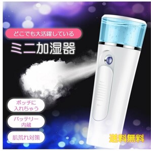 ミニ加湿器 持ち運び便利 USB充電式 コードレス 保湿 肌荒れ対策