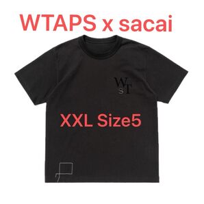 WTAPS SACAI Flock Print Tシャツ XXL Size5