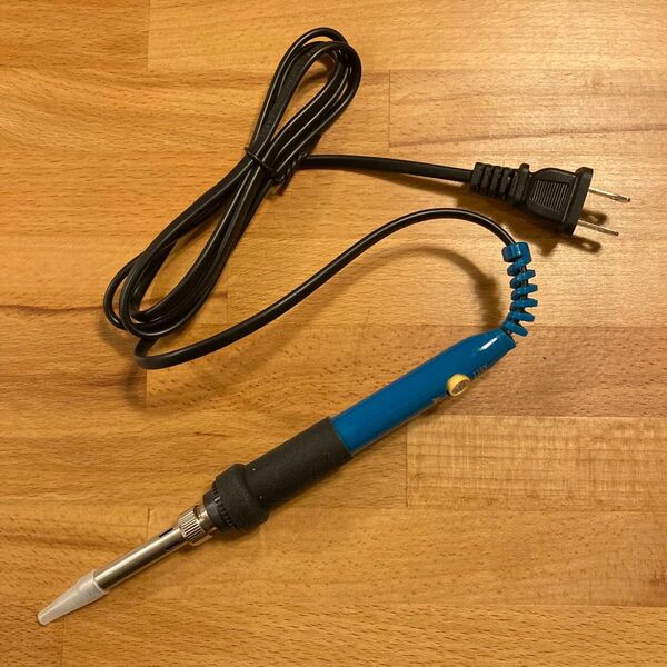 【新品】温度調整付き はんだごて 電子工作 プログラミング 青1