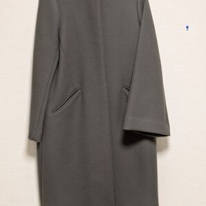 【美品】グリーンレーベル ノーカラーコート グレージュ
