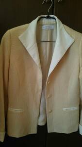 MOGA beige x white ( artificial leather ) jacket 