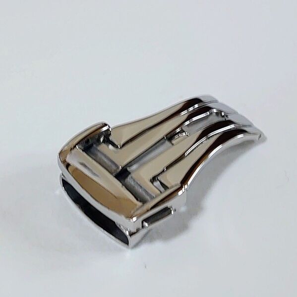 OMEGA オメガ 等 互換品 バタフライクラスプ付 Dバックル シルバー 18mm幅 検索 オメガ×スウォッチ 送料無料!