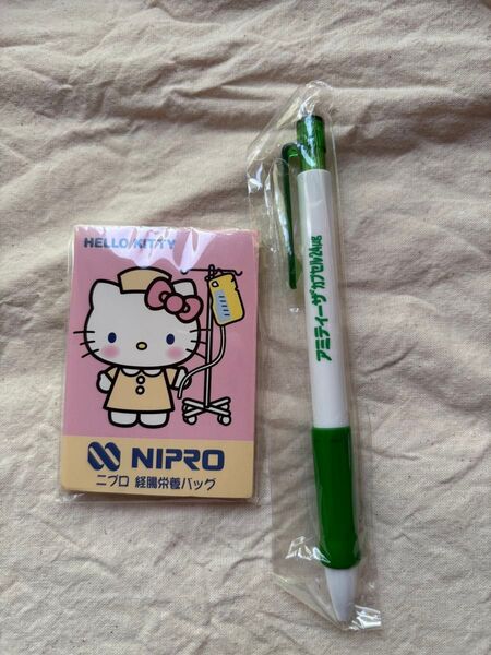 ハローキティ 非売品付箋メモ ボールペン セット レトロ