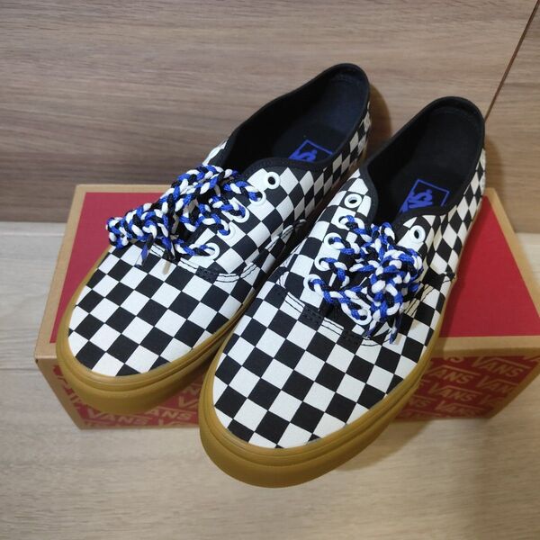 新品未使用27.5cmVANSオーセンティック チェッカ×ガムauthentic
