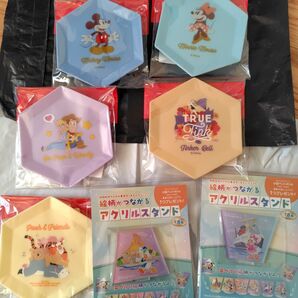 ディズニー 雪形オリジナルプレート5個+アクリルスタンド2個セットKIRIN景品