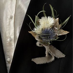 ⑨ ハレノヒ コサージュ 卒業式 入学式に優しい雰囲気 ブローチ ドライフラワー