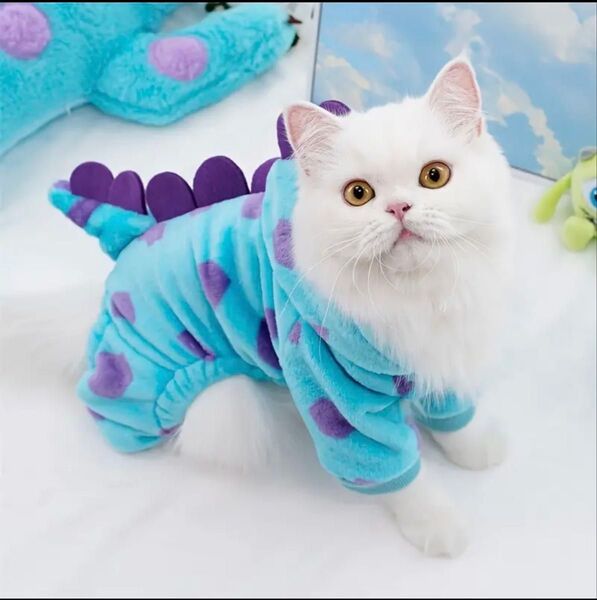 犬服 猫服 恐竜 秋,冬に最適 オーバーオール つなぎ ロンパース