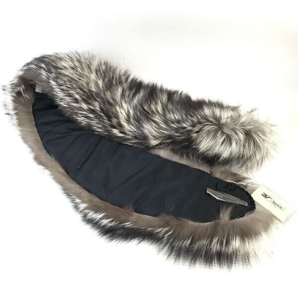 タグ付新古品★SAGA FOX★シルバーフォックス/毛皮ティペット/マフラー/ストール【96×15/brown×white】Scarf◆YCM38