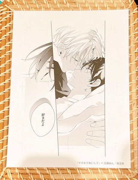 新品未開封 ナカまであいして 百瀬あん Gush20周年記念展 複製原画