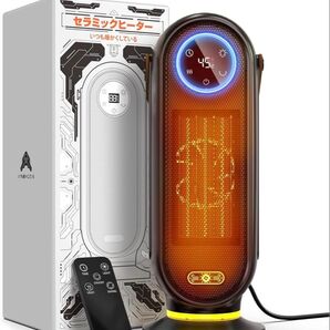 セラミックヒーター【2024冬新型&大面積速暖】ファンヒーター 自動首振り 3段階温度調整 省エネ 暖房器具 リモコン付き