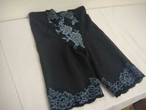 * used * maru ko correction underwear long girdle ryumiesS-58 black × blue put on .. neat discount tighten N11