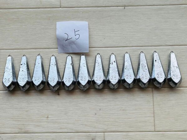 オモリ 六角オモリ25号12個入新品