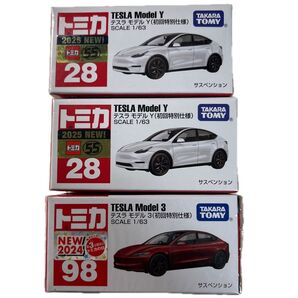 トミカ初回特別仕様 テスラ モデルY 2個 モデル 3 1個計3個セット未開封品