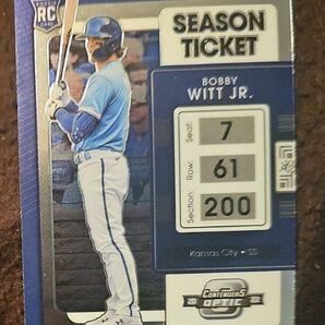 2022 PANINI CHRONICLES SEASON TICKET BOBBY WITT JR. RC