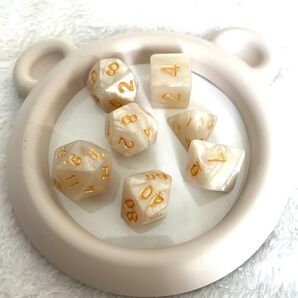 ダイス サイコロ セット 多面体 ホワイト まとめ売り