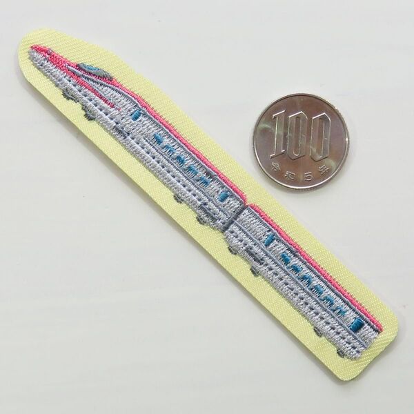 こまち のりもの 刺繍 アイロン ライン ワッペン アップリケ 秋田新幹線 JR東日本 手芸用品 アレンジ patch