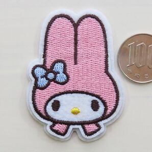 お名前ワッペン サンリオ マイメロ 刺繍 アイロン ワッペン アップリケ 4073 手芸用品 アレンジ patch