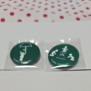 Netflixイカゲーム2 POP UP SHOPノベルティ缶バッジ 傘&ビー玉遊び2個セット