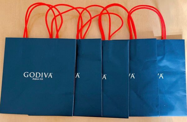 GODIVAプレゼント用 紙袋マットブラック 5枚