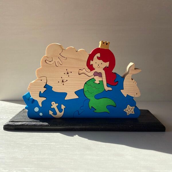 ハンドメイド 人魚姫の組み木