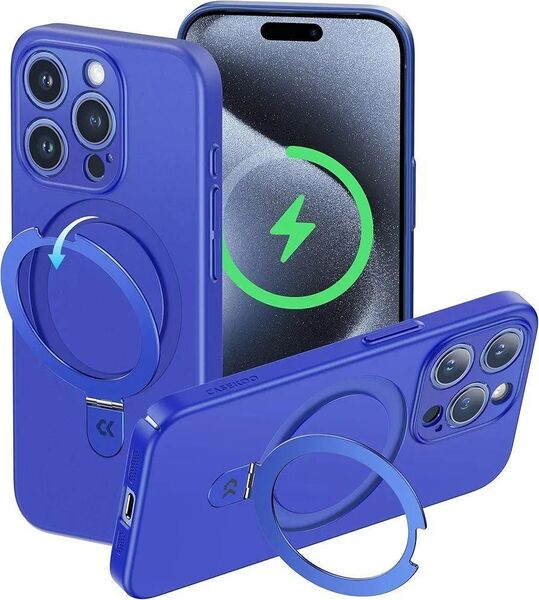 iPhone15 Pro ケース パープル カラー 無地 シンプル