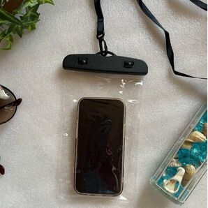 スマホ防水カバー アイホン&アンドロイド機種対応 ストラップ付き
