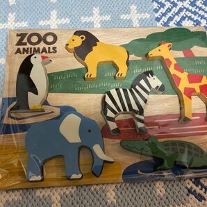 未使用 オーサムストア 動物 木製 パズル ZOOANIMALS
