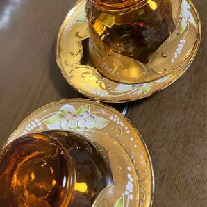 ベネチアングラス ムラーノ カップソーサーセット